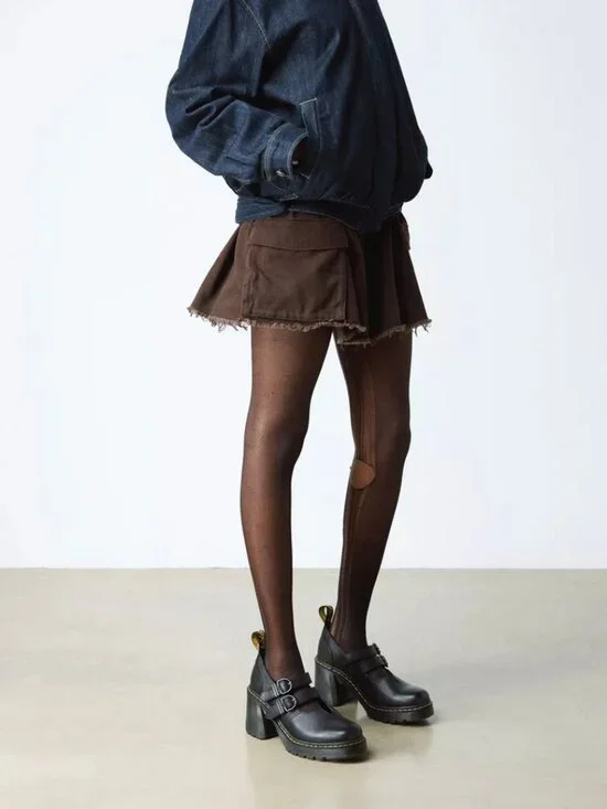 Dr. Martens Eviee Platform Leather Heeled Shoes NEW IN BOX 41 Size 9 Black - Picture 3 of 15